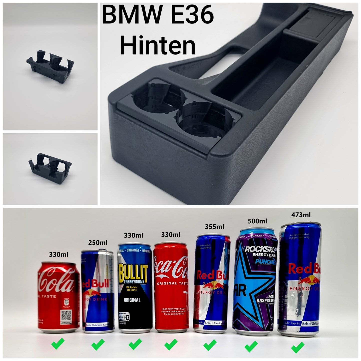 BMW 3er E36 Getränkehalter Cupholder Hinten